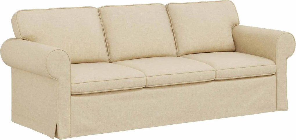 vidaXL Canapea Crem 215 x 82 x 80 cm țesătură