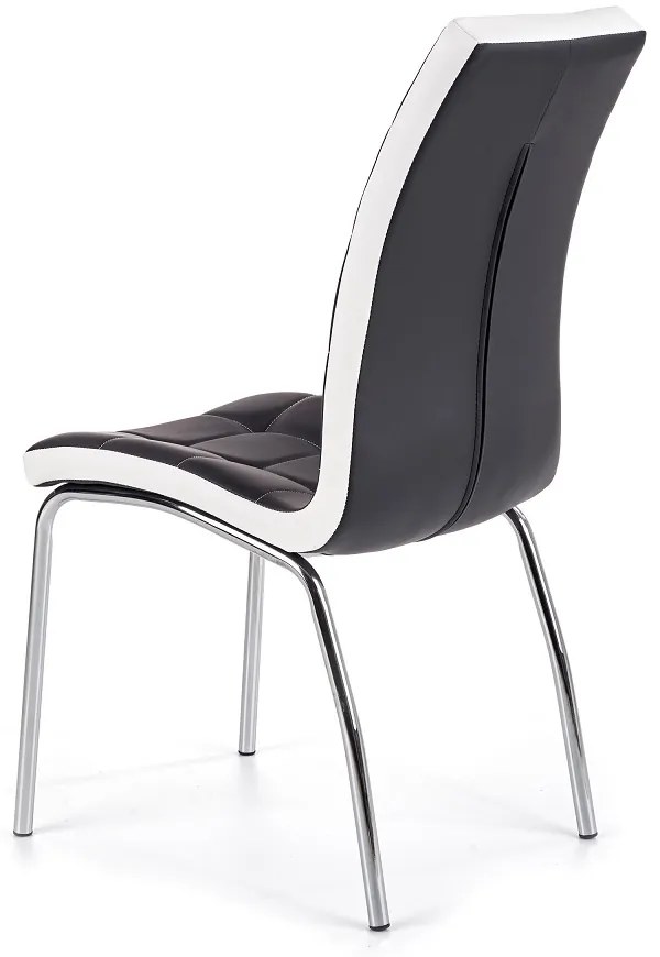 Scaun de bucaterie Lexie, negru/alb