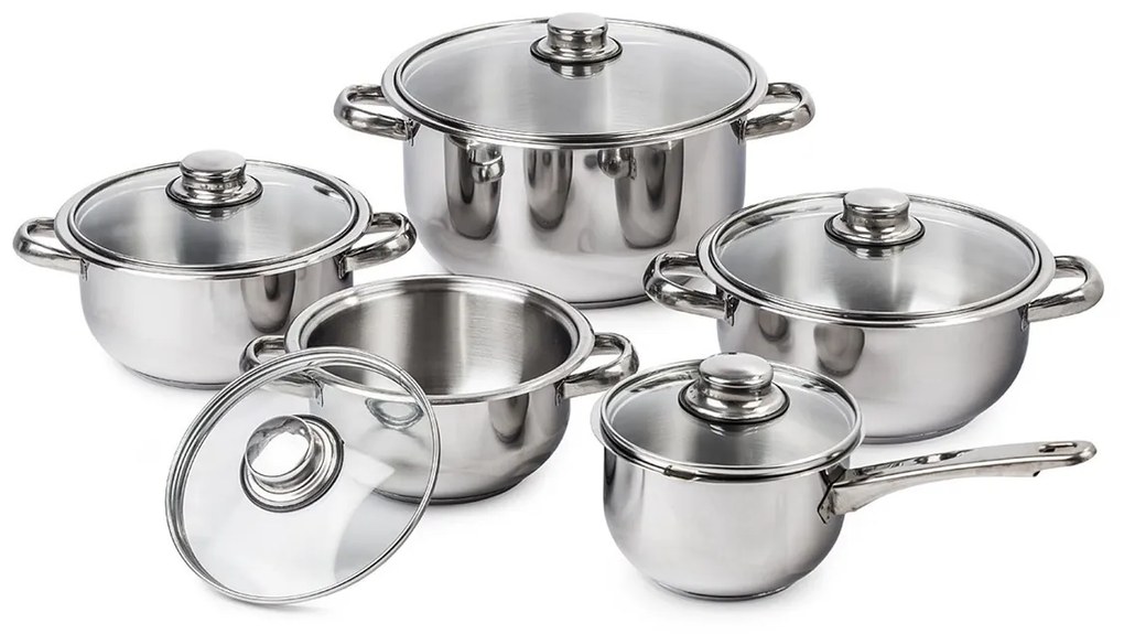 Set de oale din 10 piese 4Home Destiny, capace desticlă