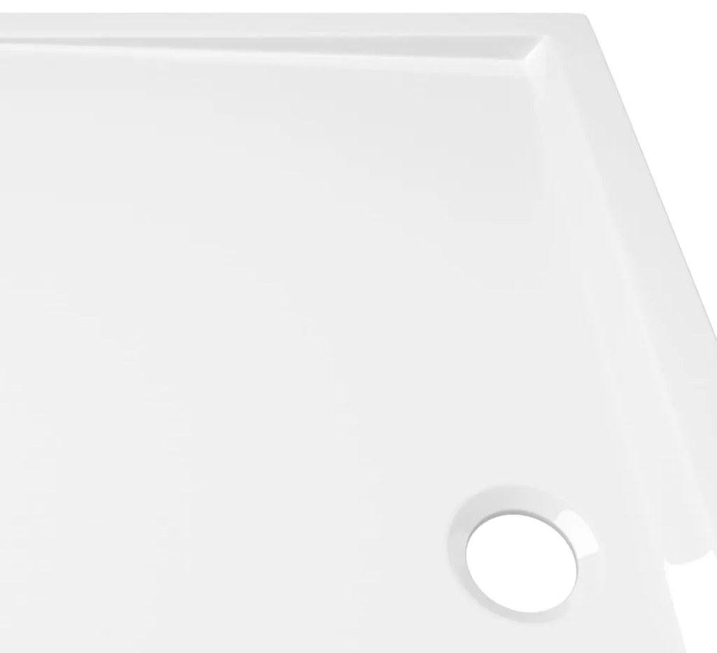 Cadita de dus dreptunghiulara din ABS, alb, 70x120 cm Alb, 70 x 120 cm