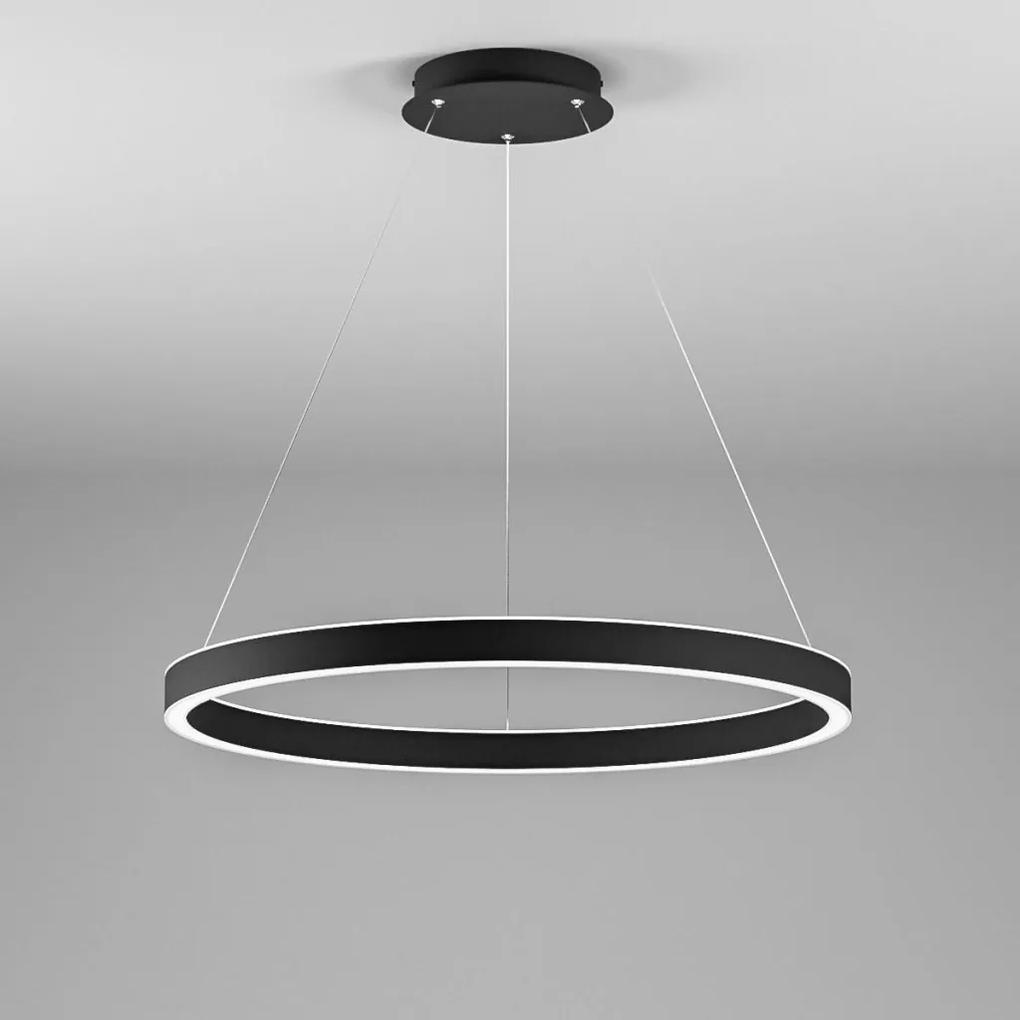 Lustra LED circulara diametru 80cm CRISEIDE, alb, negru sau auriu