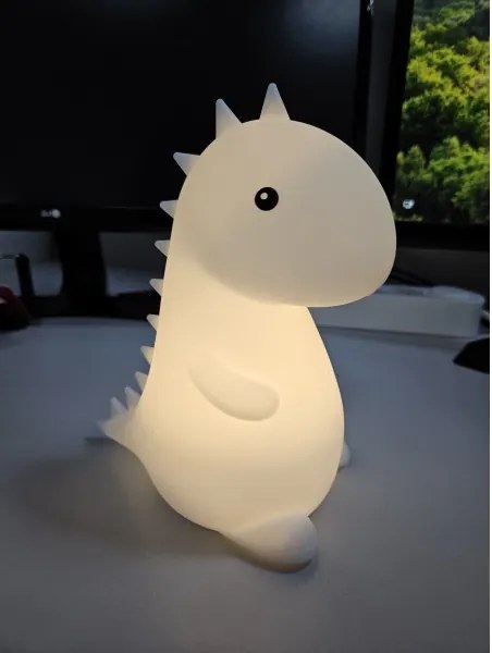 Lampă LED RGBW tactilă pentru copii LED/1W/5V USB 1200 mAh dinozaur