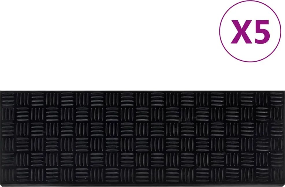 vidaXL Trepte de scară, 5 buc., 25x75 cm, cauciuc