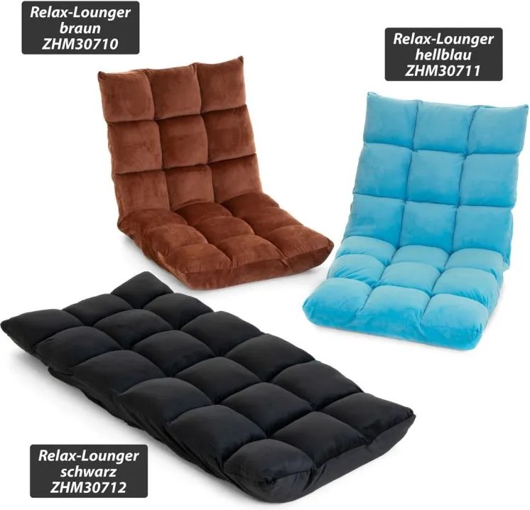 Fotoliu de podea extensibil, 60 x 52 x 53 cm, maro.