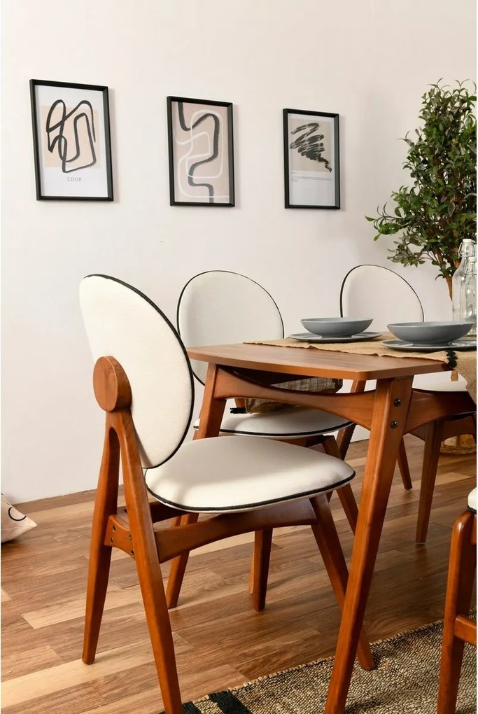 Set de masă Touch Walnut and Cream