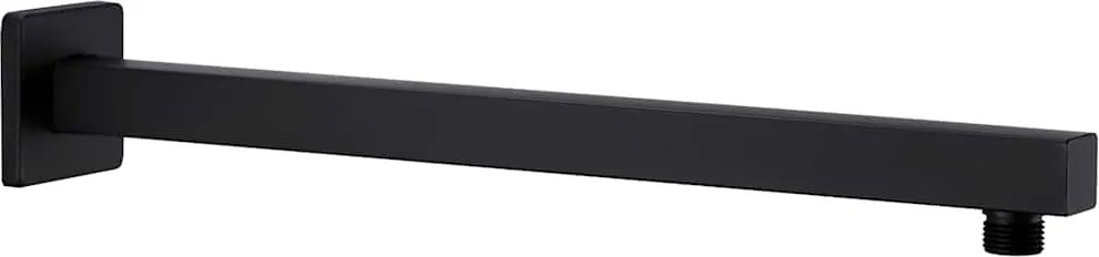 vidaXL Braț suport de duș, pătrat, negru, 40 cm, oțel inoxidabil 201