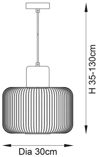 Endon 68986 - Pendul NICOLA pe cablu, 1xE27/40W/230V, cupru