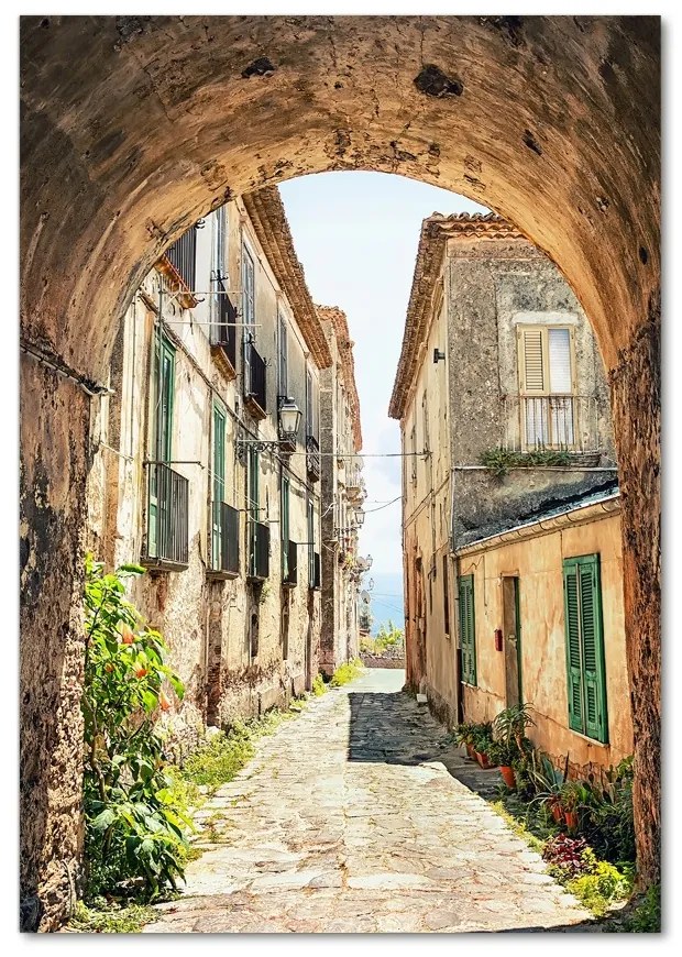 Tablou sticlă străzile italiene