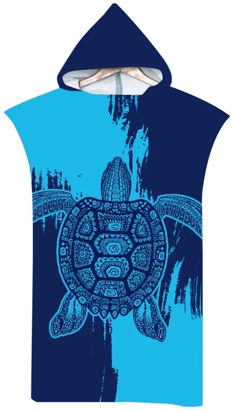 Set de poncho-uri de plaja INDIGO 2 bucati, albastru.