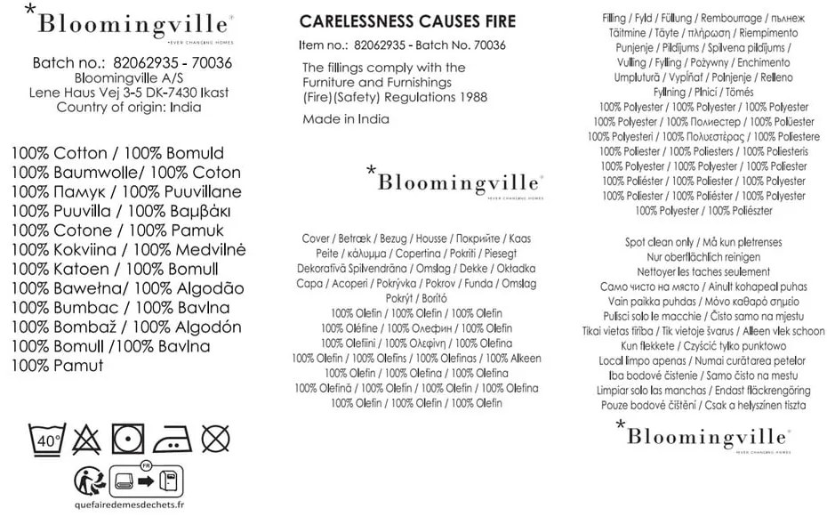 Pernă decorativă din bumbac 40x60 cm Lane – Bloomingville