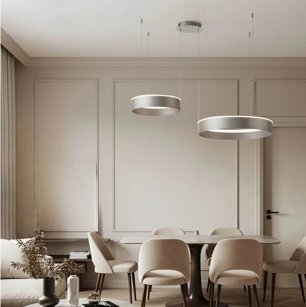 Lustra LED design circular OLIVIA nickel