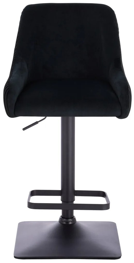 HR920KW Scaun Neagră din Catifea cu Bază Neagră