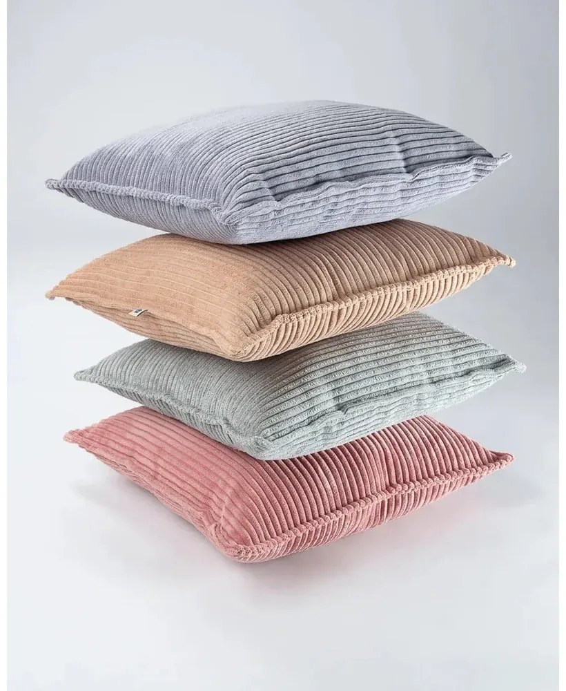 Pernă decorativă pentru copii roz cu tapițerie din catifea reiată Bolster – Wigiwama