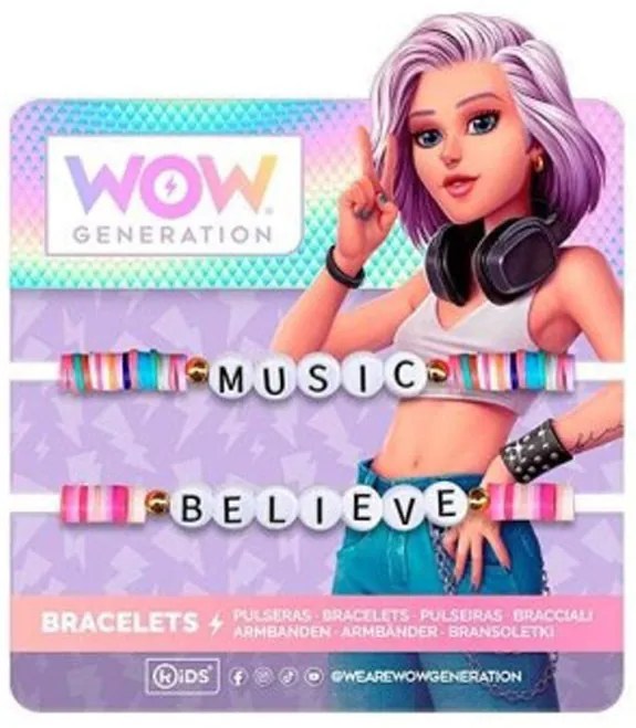 WOW Generation Set de brățări Music, Believe 2 buc