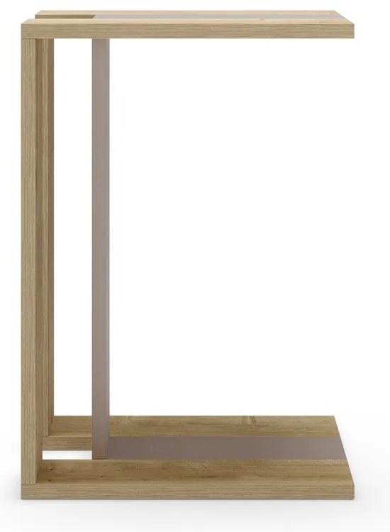 Măsuță auxiliară cu aspect de lemn de stejar 40x30 cm Macha – Marckeric