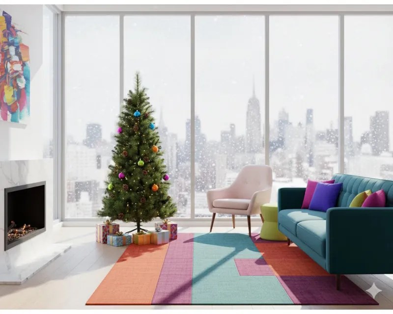 Brad artificial Everlands Norwich Pine, 150 cm, 446 ramuri, Suport metalic, Verde