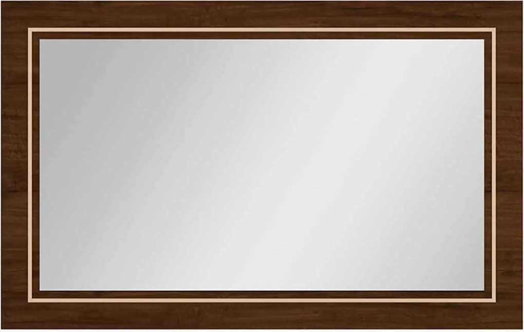 Oglindă lemn masiv nuc Devon 135x85cm Lucios