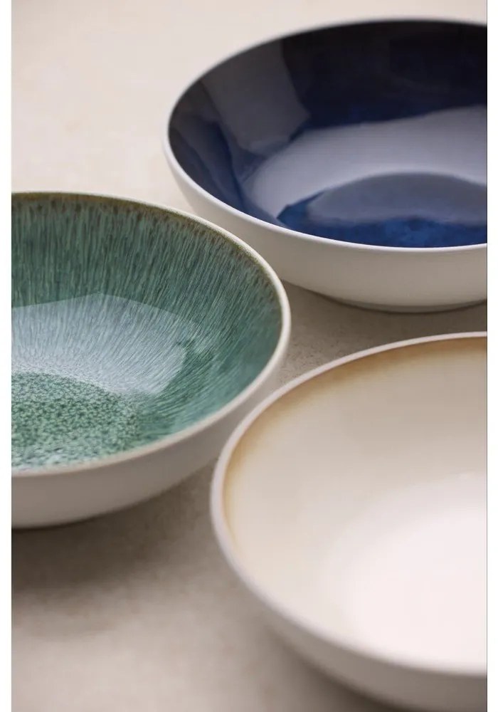 Bol alb/verde din gresie 900 ml Gastro White/Green – Bitz