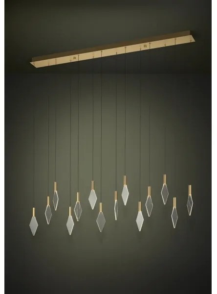 Lustră LED dimabilă pe cablu Eglo 390362 MIRADOR 14xLED/3,3W/230V auriu