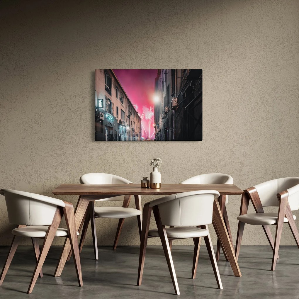 Tablou - Artificii din Marseille (90x60 cm)