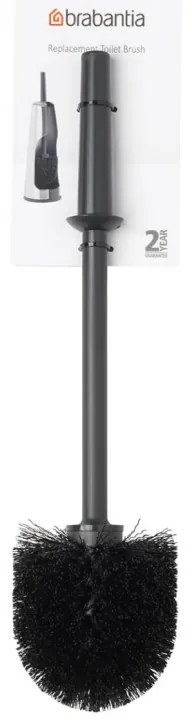 Perie pentru toaleta Brabantia ReNew 648988, 37,2 cm, Maner ergonomic, Negru