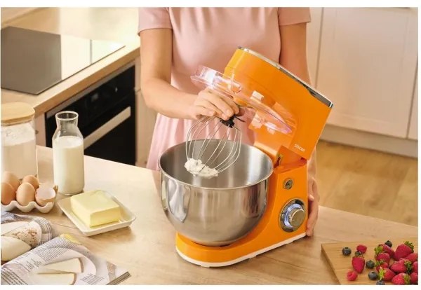 Sencor - Robot de bucătărie cu bol din inox, 1300W/230V, portocaliu