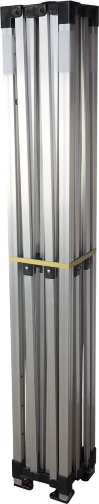 Pavilion de grădină 3x3m – din aluminiu, 1 perete lateral, Gri / antracit
