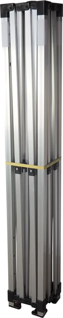 Pavilion de grădină 3x3m – din aluminiu, Negru, 1 perete lateral