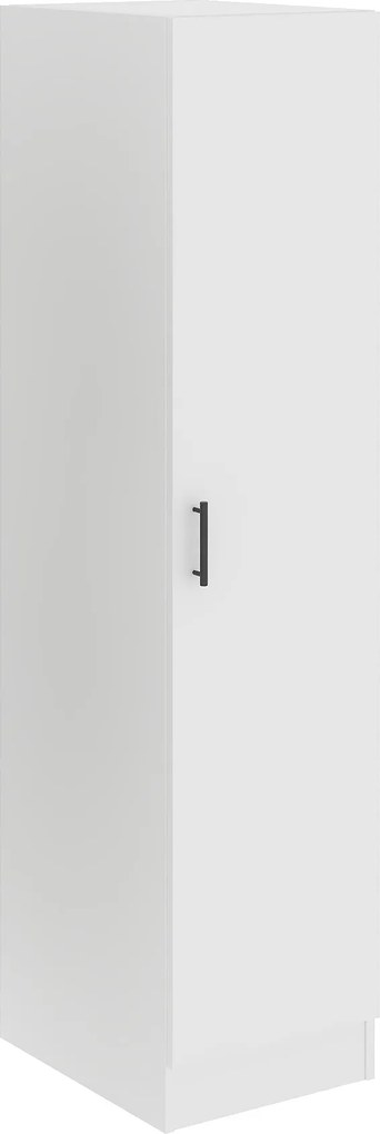 Dulap Remi, O Usa, cu polite, Alb, 40 x 51 x 170 cm