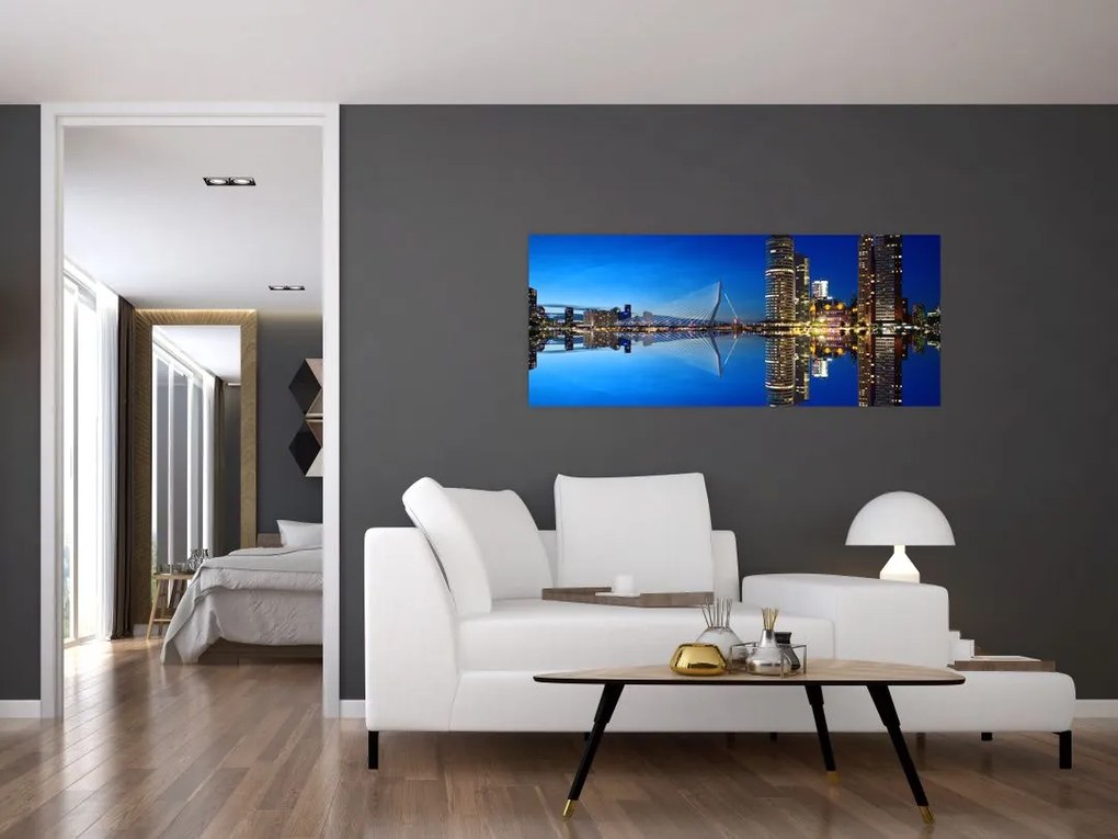 Tablou - Rotterdam nocturn (120x50 cm)