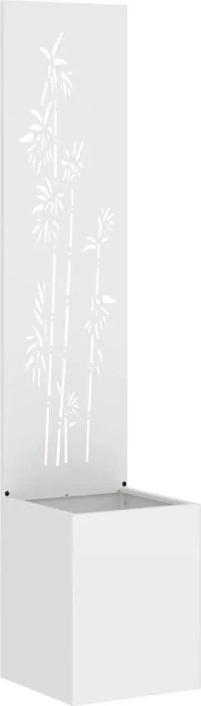 vidaXL Ecran de intimitate pentru grădină Floral Alb 32 x 140 cm