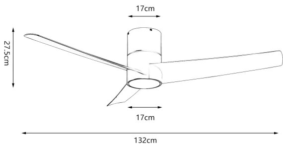 ZEVENTI - Ventilator de tavan LED BARROSA LED/18W/230V Wi-Fi Tuya alb + telecomandă