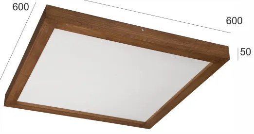 Brilagi - Corp de iluminat LED pentru baie WOODY FRAME LED/50W/230V 60x60 IP44 stejar-cireș