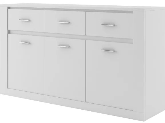 Bufet Thea Cu 3 Usi Si 3 Sertare, Alb, 160 Cm