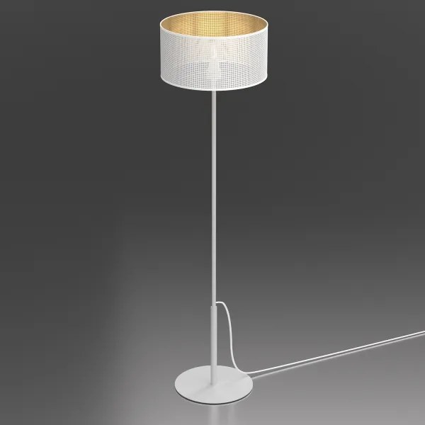 Lampadar LOFT SHADE 1xE27/60W/230V alb/auriu