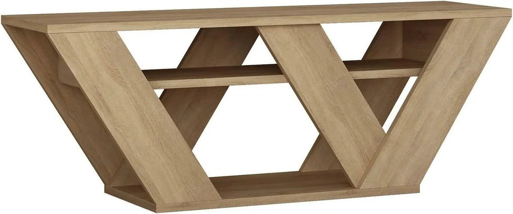 Comoda TV PIPRALLA, stejar, PAL melaminat, 110x30x40 cm