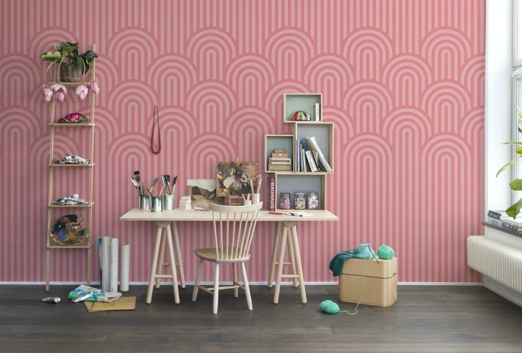 Fototapet, Happy Hills, Bubble Gum, Rebel Walls