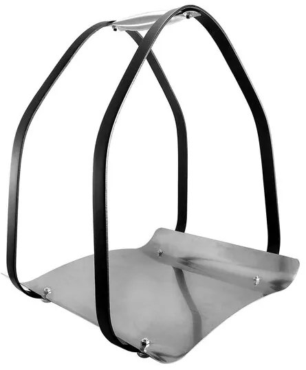 Suport INOX transportat si depozitat lemne pentru semineu/soba, 36 cm