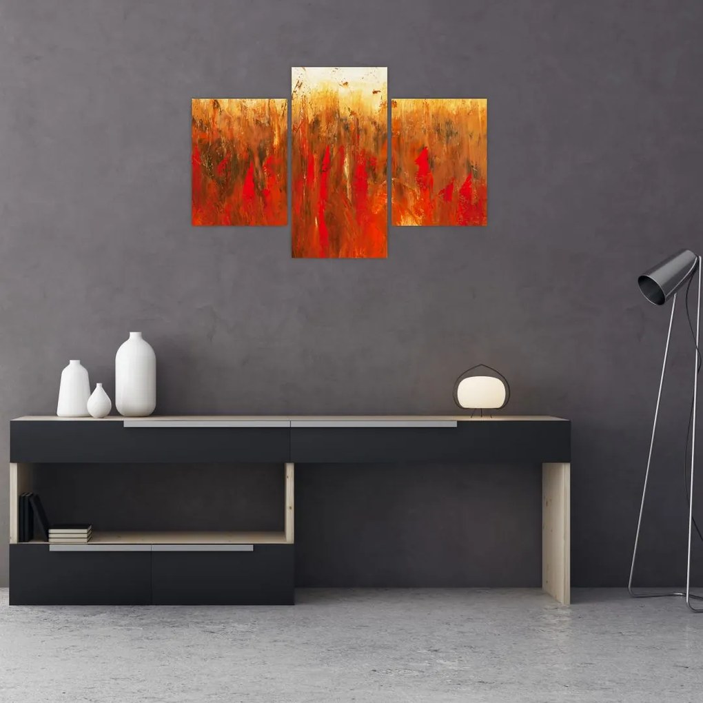 Tablou cu abstracție pictată (90x60 cm)