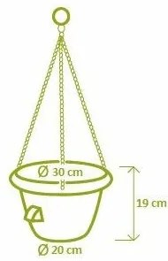 Plastia Jardinieră auto-udare Siesta teracota, diam. 30 cm, diam. 30 cm