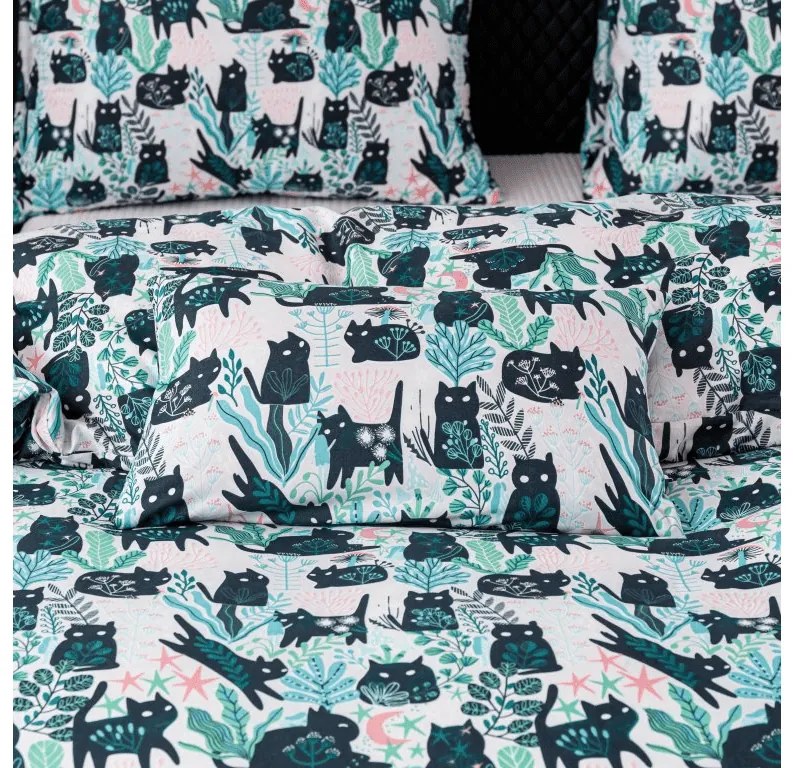 Lenjerie de pat din microfibra CREEPY CATS colorat Dimensiune lenjerie de pat: 70 x 90 cm | 140 x 200 cm