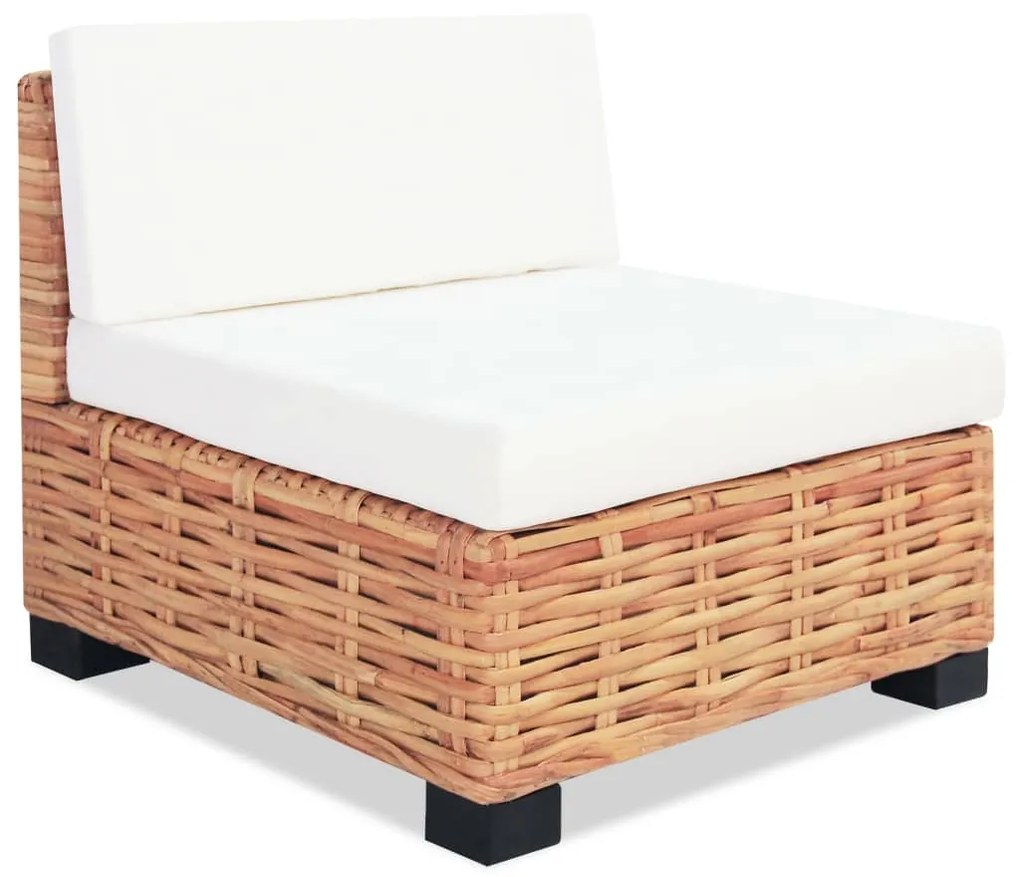 Set mobilier cu canapea 27 piese, culoare naturală, ratan