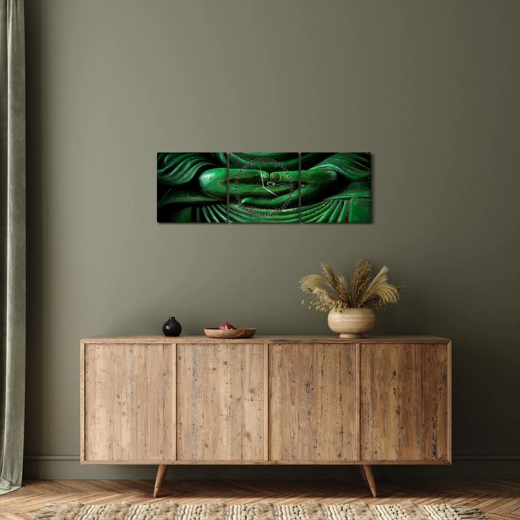 Tablou - Mâna lui Buddha (cu ceas) (90x30 cm)