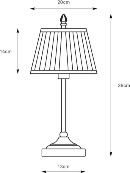 Markslöjd 108973 - Lampă de masă OXFORD 1xE14/40W/230V alb/alamă