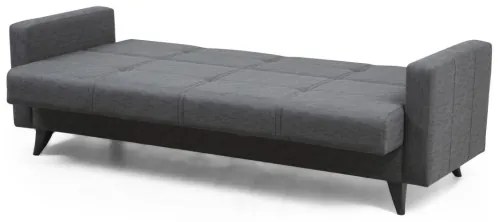 Canapea extensibilă KORFU, 3 locuri, gri închis