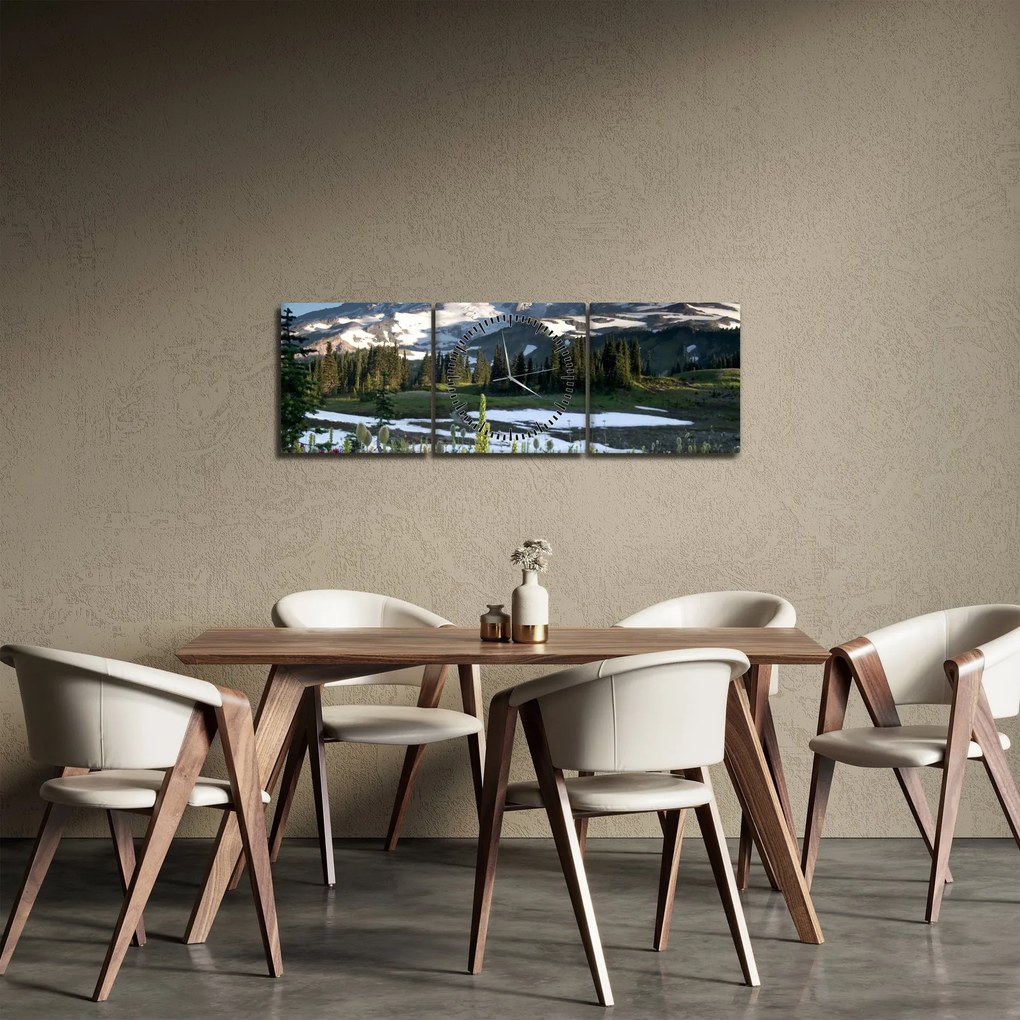 Tablou - Muntele Rainier (cu ceas) (90x30 cm)