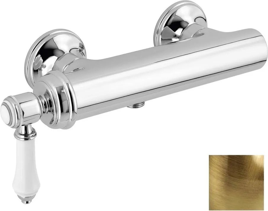 Baterie în culoarea bronzului pentru duș cu montare pe perete (1 ieșire) Vienna – Sapho