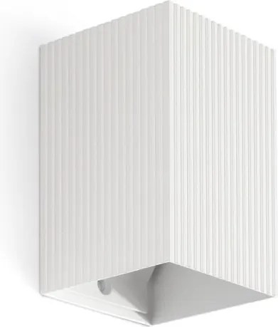 Aplica perete aluminiu striat alb, 1xGU10, LUNE square