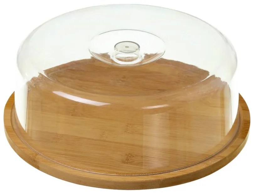 Tavă din bambus cu capac Casa Selección Bamboo, rotund