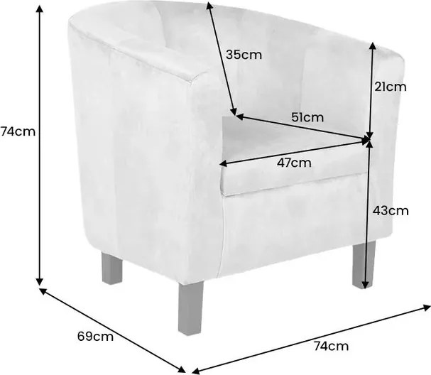 Fotoliu elegant si confortabil Hemingway, Catifea, Galben Mustar A-43892 VC